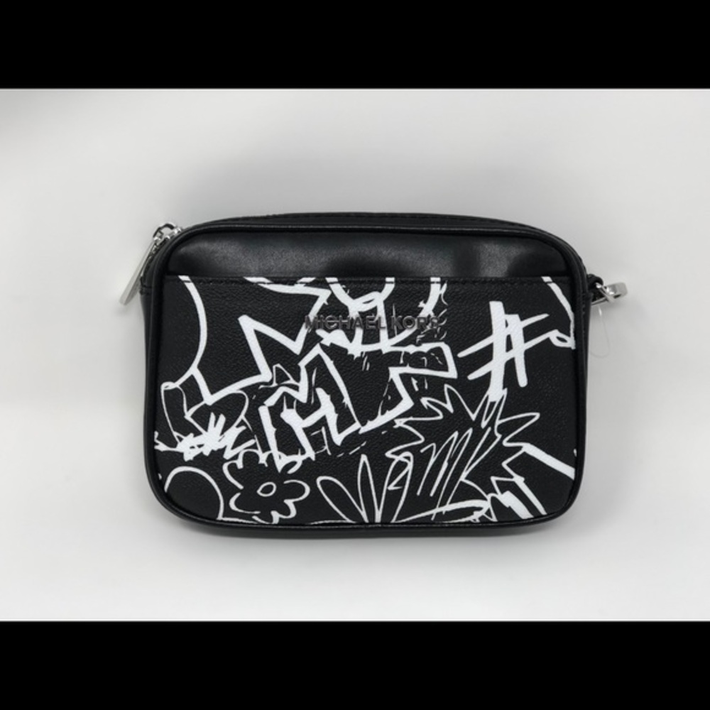 NWT Michael kors graffiti belt bag black